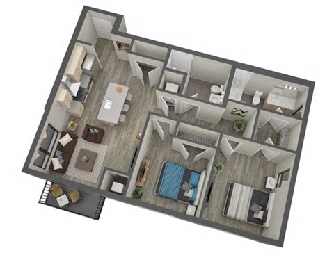 Kenwood Floor plan 912 Sq.Ft. at The Whit, Minneapolis, MN, 55404